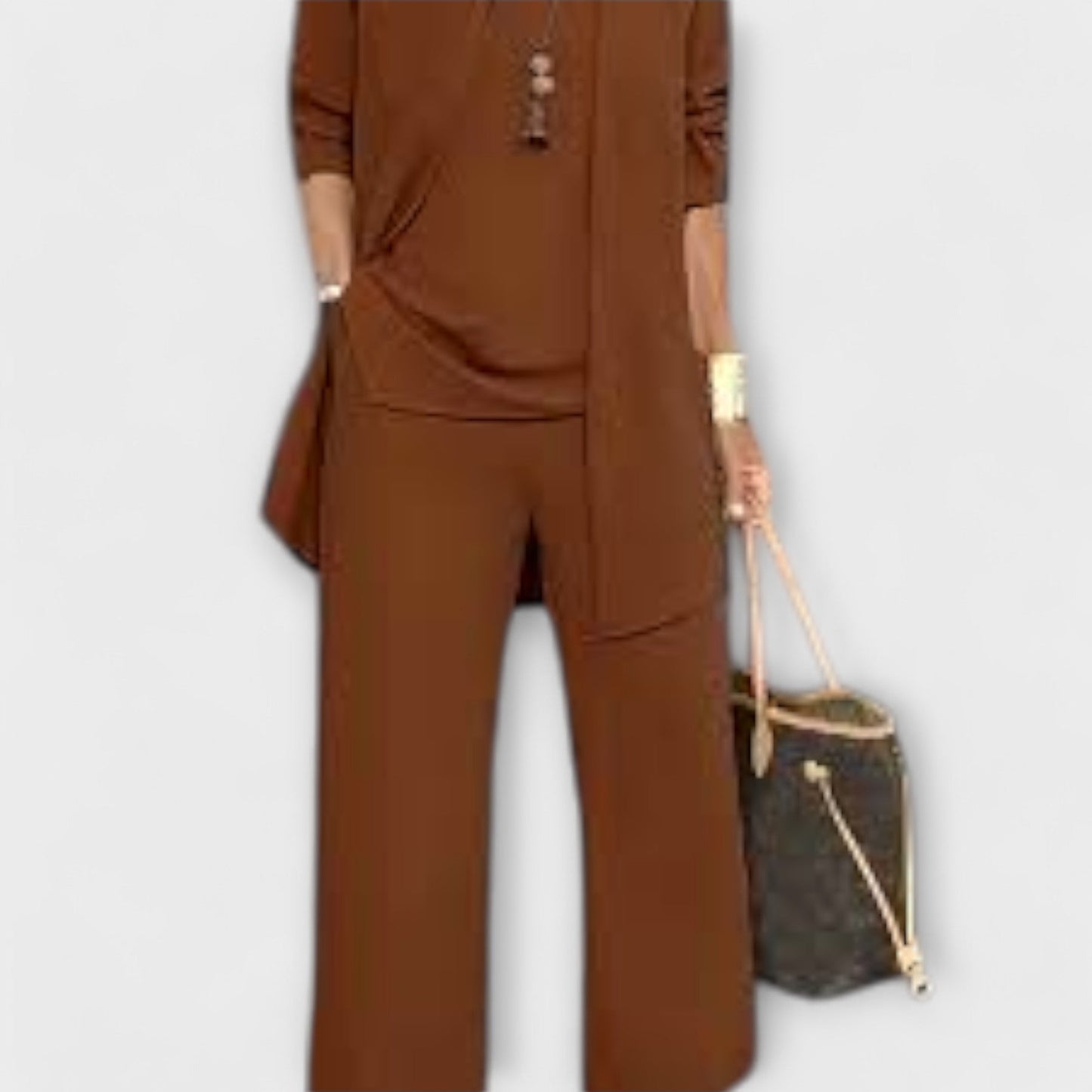 Variant image for Emma - Set Aus 3 Modestücken Für Damenmode - Bequeme Hosen, Oberteil & Strickjacke-31