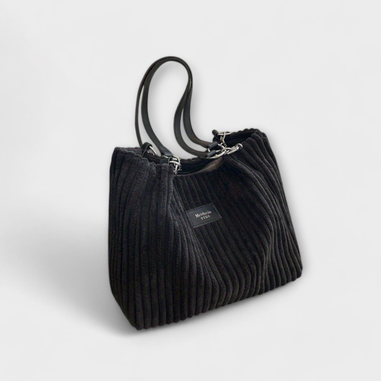 Léora - Elegante Schultertasche Damen aus Weichem Cord in Khaki - Modern und Praktisch für Alltag und Büro-5