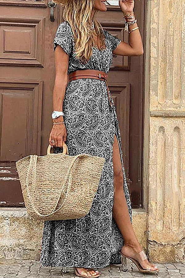 Variant image for Dorothea™ Boho-Kleid Damen - Fließendes Damenskleid mit Bauchabdeckung im Verspielten Paisley-Druck - Bequem & Stylisch-25