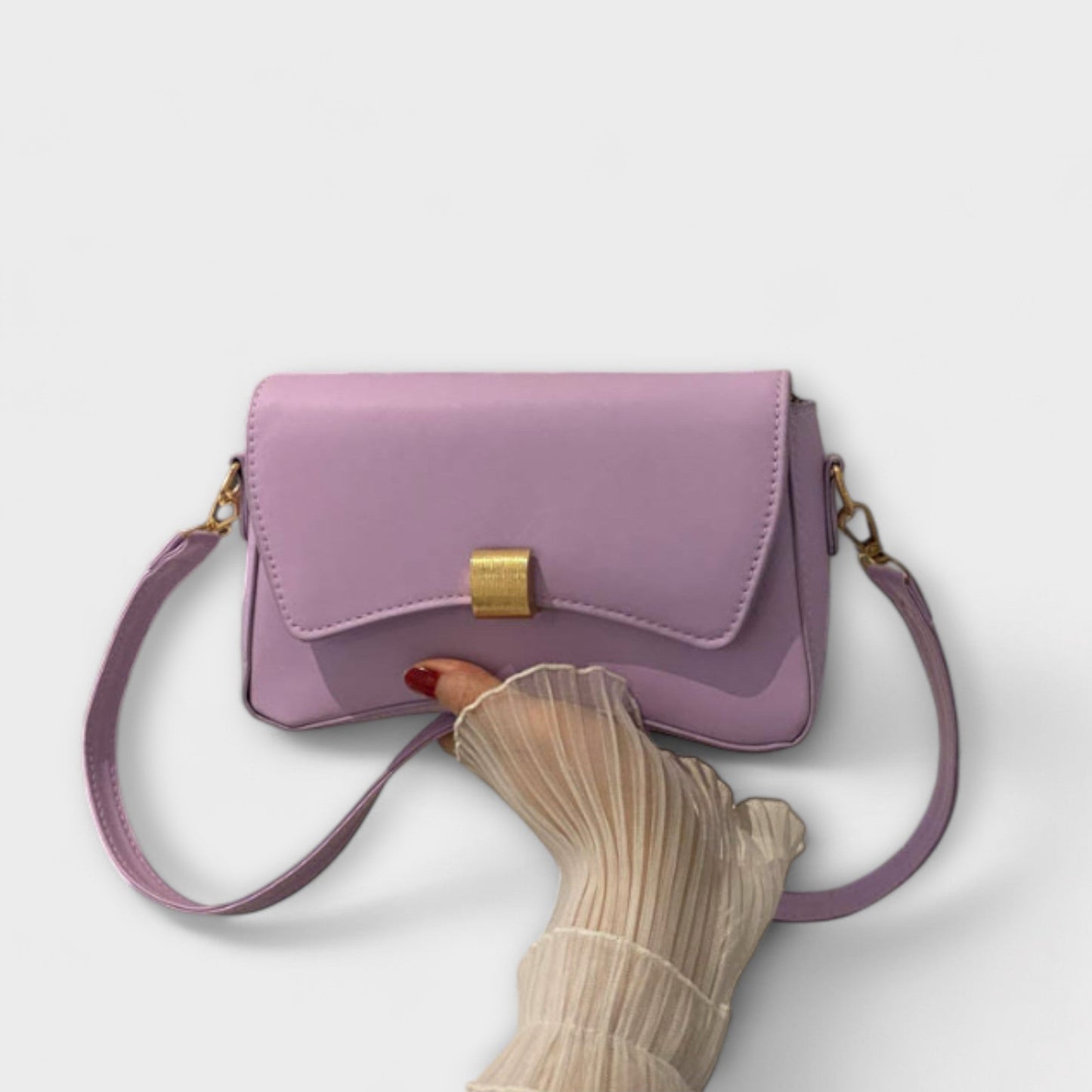 Variant image for Léora - Vintage Handtasche Damen Schwarz, Zeitlos Elegante Klappentasche für Alltag und Besondere Anlässe-5
