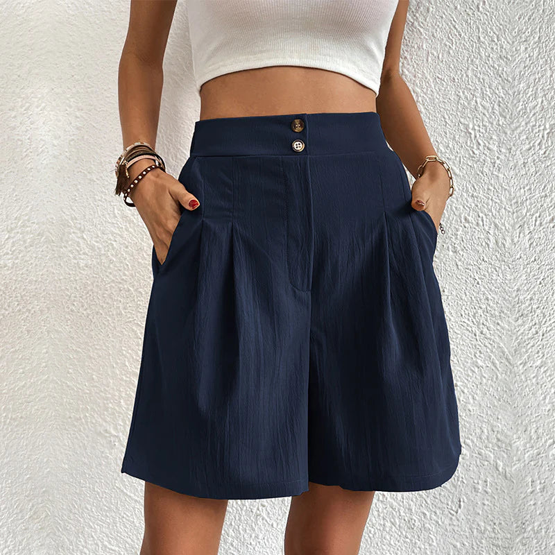 Variant image for Anna Damen Shorts - Elegante Kurze Hosen für Frauen im Modernen Stil, Atmungsaktive Baumwoll-Polyester-Mischung-9