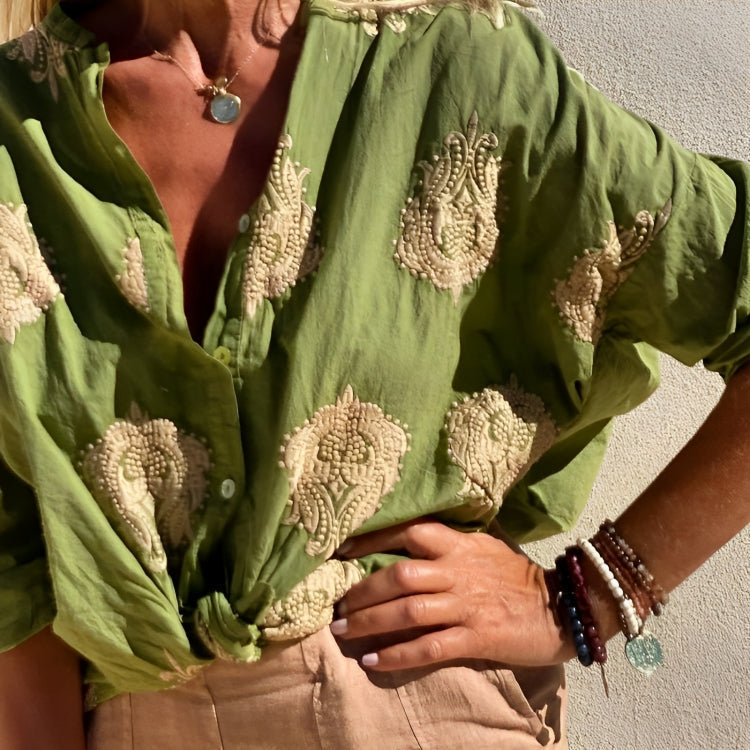 Sara - Stilvolle Weiße Bluse Damen - Trendige Damenbluse Für Elegante Anlässe-4