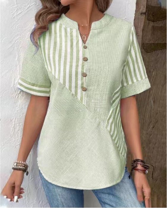 Variant image for Sofia™ Damenbluse – Elegante Gestreifte Bluse für Frühling und Sommer, Lockerer Schnitt, V-Ausschnitt, Vielseitig Kombinierbar-5
