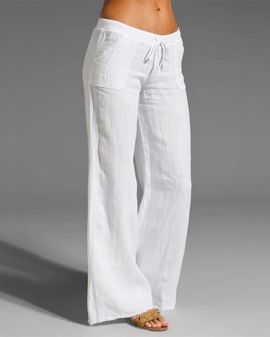 Anna Weite Palazzo Hose Damen – Elegante Weite Hose für Jeden Anlass, Atmungsaktiver Stoff, Bequeme Passform, Ideal für Freizeit und Formal-1