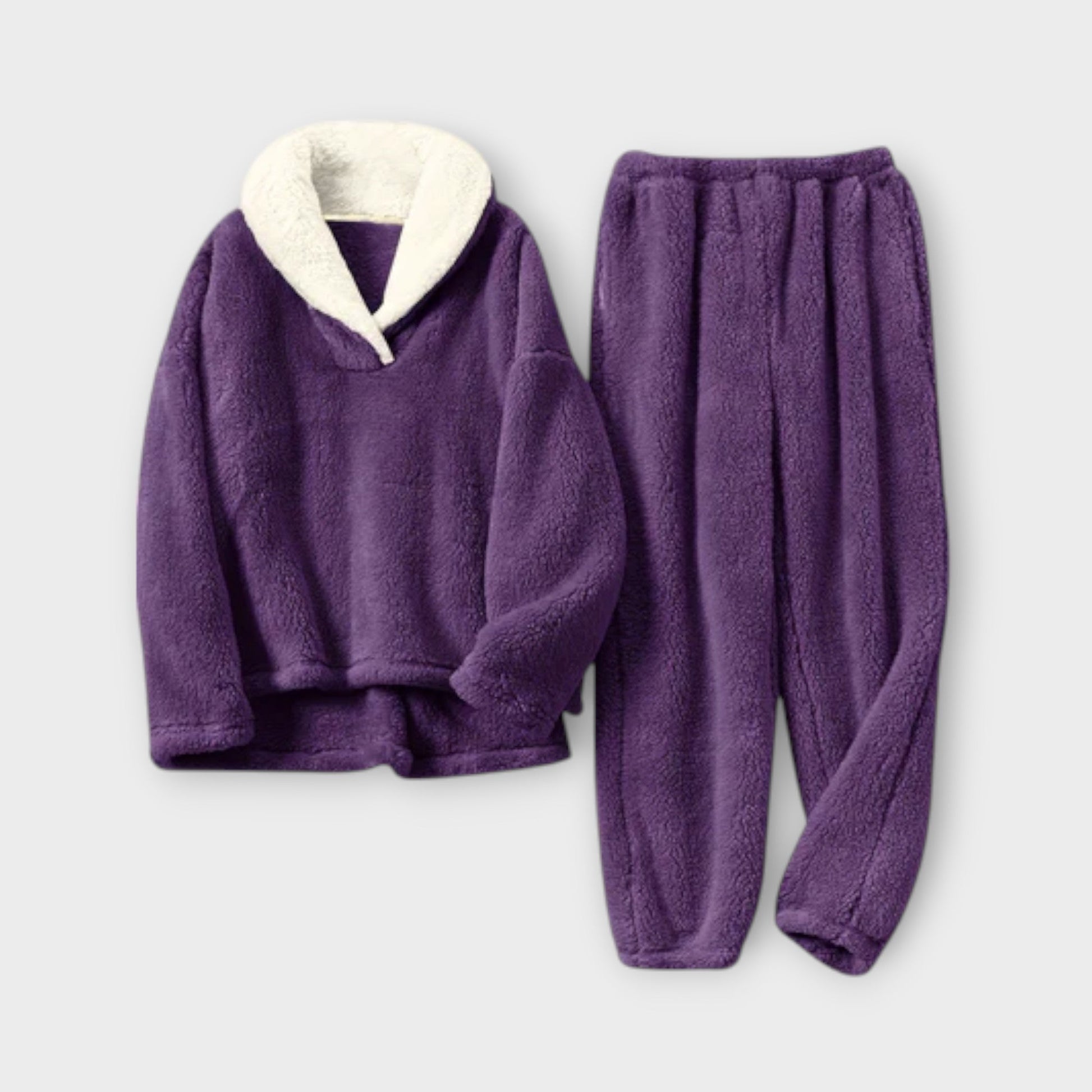 Variant image for Stella - Kuscheliger Flanell Pyjama Damen Set im Klassischen Stil - Bequem und Warm für Entspannte Nächte-25
