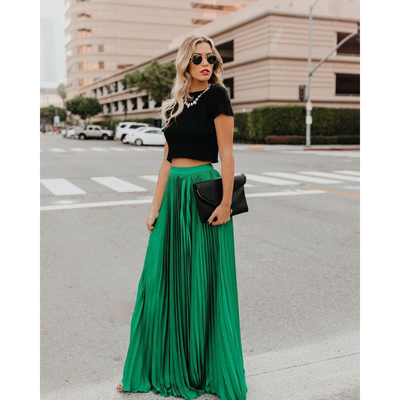 Anna's Lässiges Damen Set – Elegantes Twin Set mit Faltenrock für Sommermode, Ideal für Freizeit und Büro-2