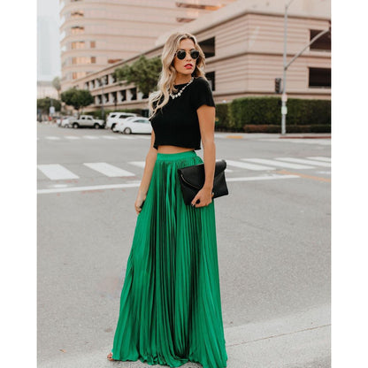 Anna's Lässiges Damen Set – Elegantes Twin Set mit Faltenrock für Sommermode, Ideal für Freizeit und Büro-2