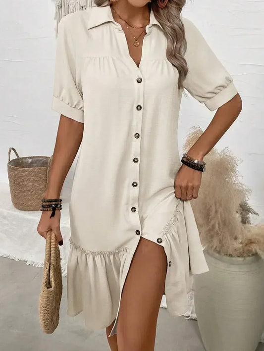 Emma™ A-Linien-Kleid mit Rüschen für Damen – Elegantes Festliches Kleid für Diverse Anlässe-1