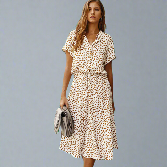 Philomena Sommerkleid Damen | Luftiges Festliches Kleid aus Premiumstoff für warme Tage-1