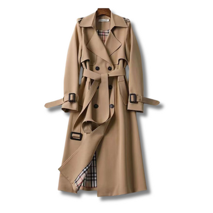 Leona™ Langer Damenmantel – Eleganter Schwarzer Trenchcoat für Jede Jahreszeit-1