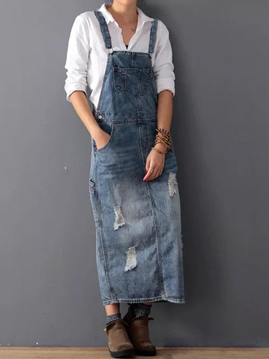 Emma - Latzhose Damen Jeans Mit Rückensplit, Casual Fit, 100% Denim, Vielseitig Kombinierbar-1