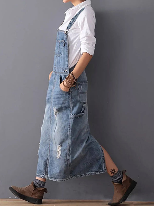 Emma - Latzhose Damen Jeans Mit Rückensplit, Casual Fit, 100% Denim, Vielseitig Kombinierbar-2