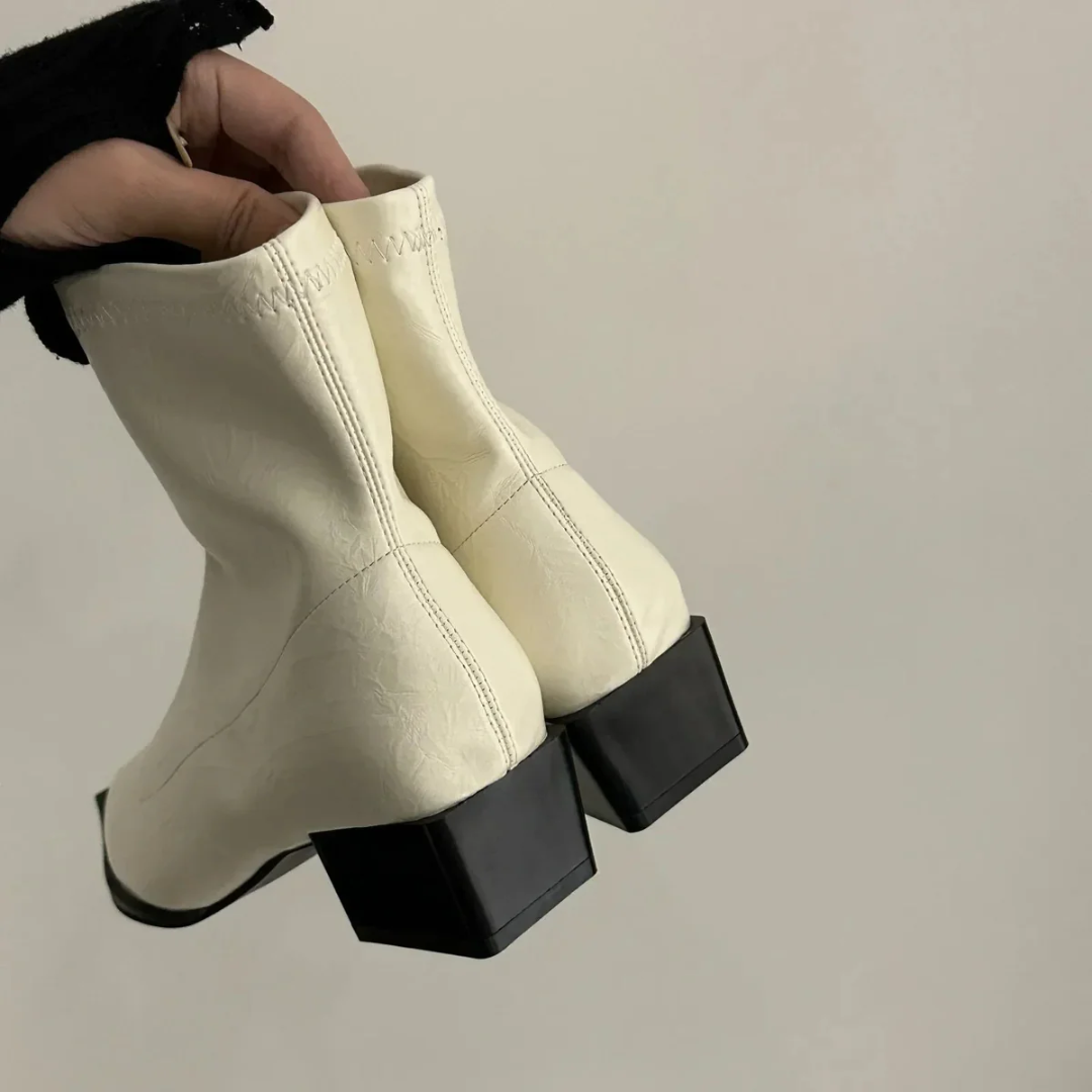 Anna Elegante Damen Stiefeletten Schwarz Mit Spitz-Zehen-Design – Stilvolle Schuhe Für Büro Und Freizeit-6