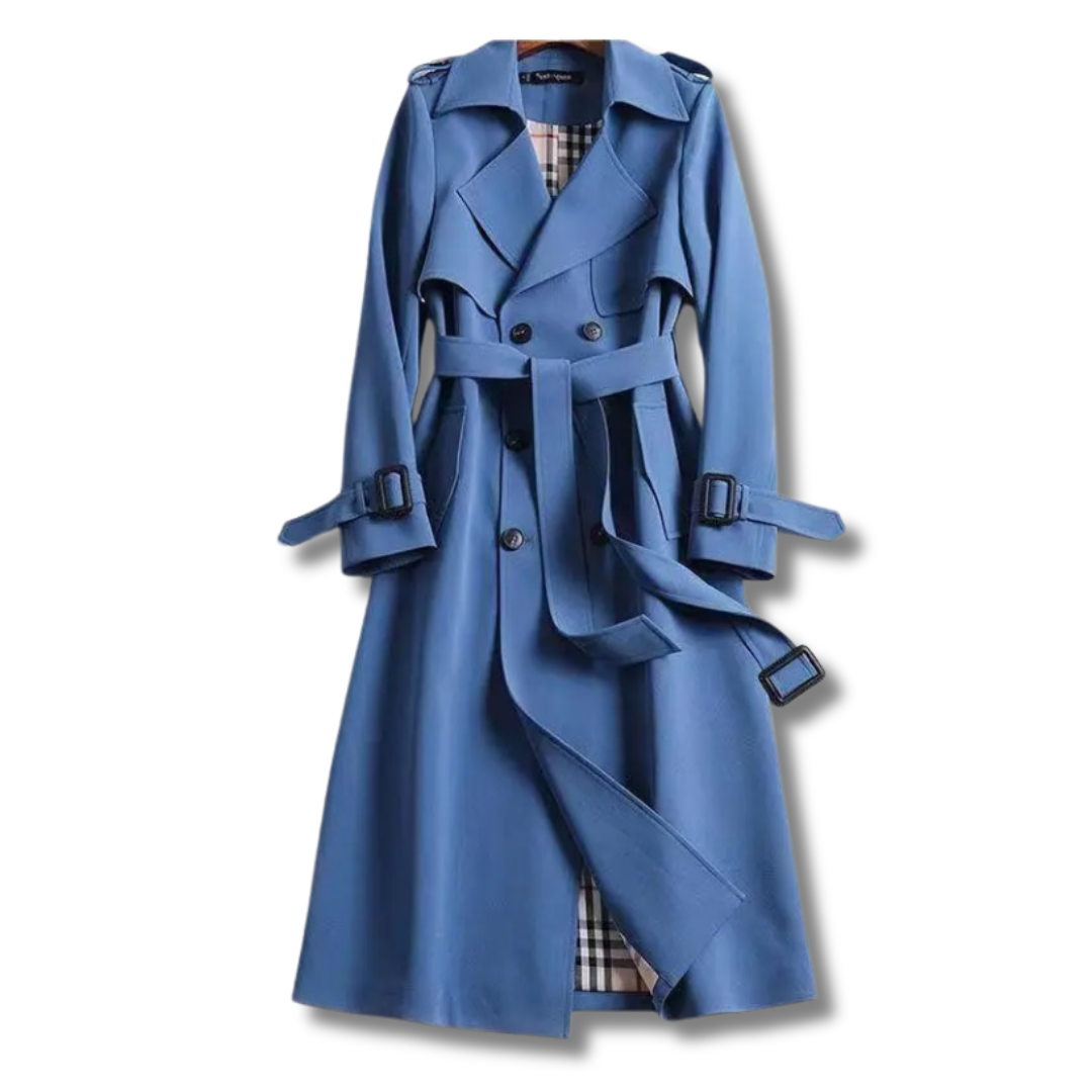 Leona™ Langer Damenmantel – Eleganter Schwarzer Trenchcoat für Jede Jahreszeit-4