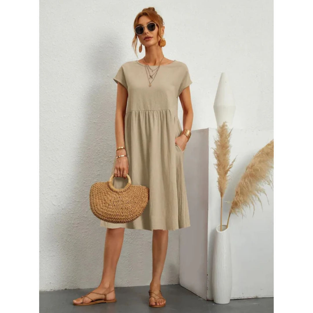 Variant image for Anna's Elegantes Midi Damenkleid Mit Kurzen Ärmeln - Festliches Kleid Für Hochzeitsgast, Perfekt Für Sommeranlässe-6