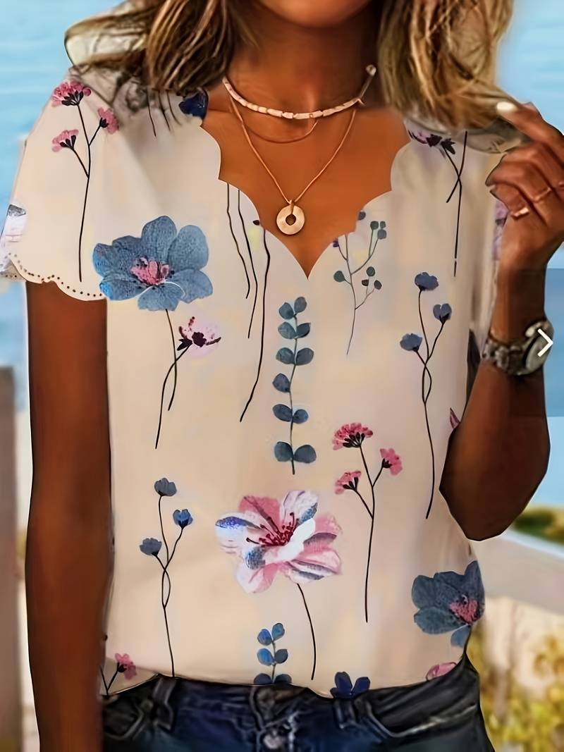 Variant image for Karina Damenbluse - Elegante Blumenbluse für Frühling, Leicht & Atmungsaktiv, Vielseitige Blusen für Damen-52