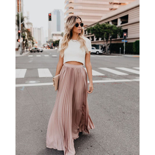 Anna's Lässiges Damen Set – Elegantes Twin Set mit Faltenrock für Sommermode, Ideal für Freizeit und Büro-1