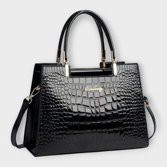 Léora - Elegante Handtasche Damen im Krokodilleder-Look, Geräumig & Vielseitig für Jeden Anlass-1