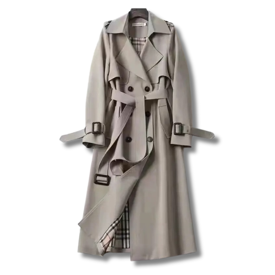 Leona™ Langer Damenmantel – Eleganter Schwarzer Trenchcoat für Jede Jahreszeit-2
