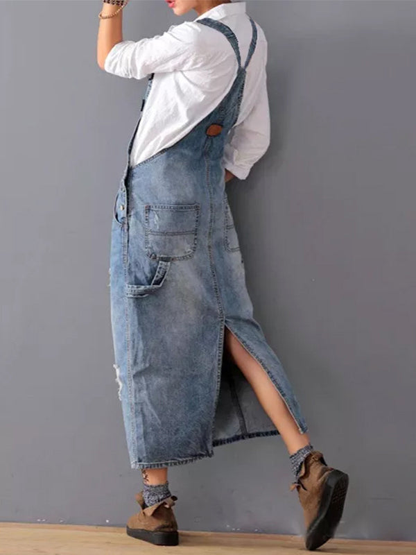 Emma - Latzhose Damen Jeans Mit Rückensplit, Casual Fit, 100% Denim, Vielseitig Kombinierbar-3