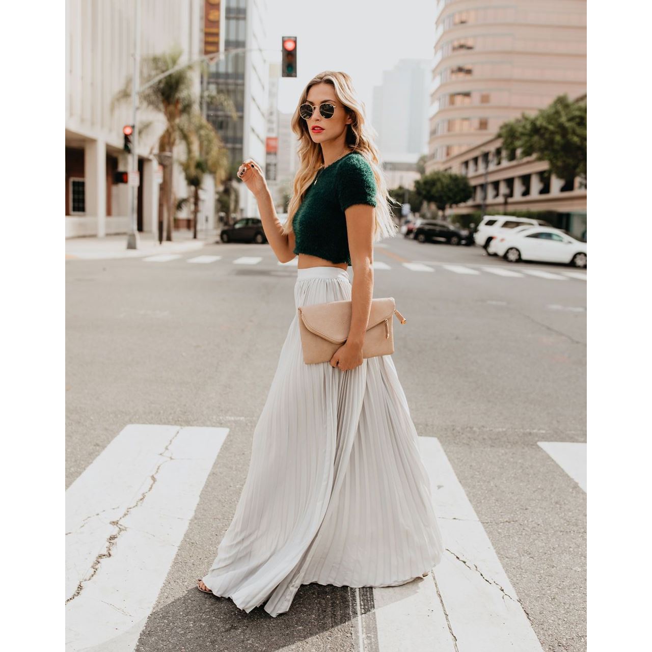 Anna's Lässiges Damen Set – Elegantes Twin Set mit Faltenrock für Sommermode, Ideal für Freizeit und Büro-4