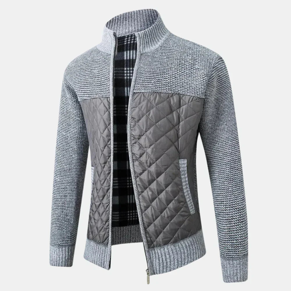 Arnold – Strickjacke mit Stehkragen