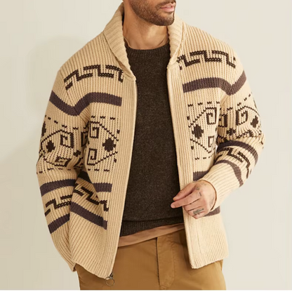 Elias – Herren Strickjacke mit Azteken-Muster