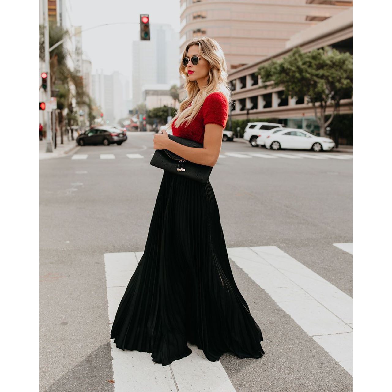 Anna's Lässiges Damen Set – Elegantes Twin Set mit Faltenrock für Sommermode, Ideal für Freizeit und Büro-3
