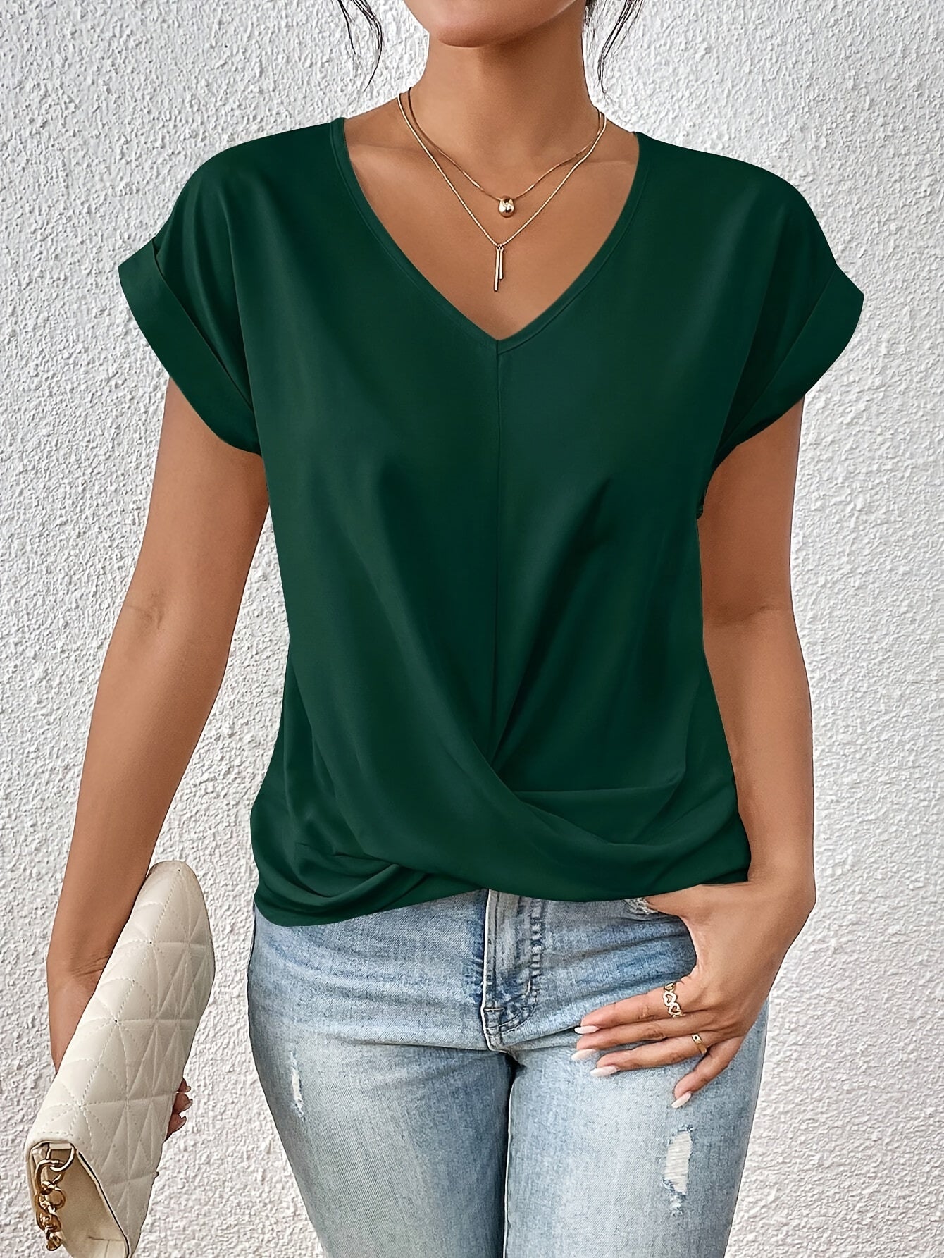 Variant image for Cleo - Damen T-Shirt Sommerlich Mit Schatzausschnitt - Bequemes Oberteil Für Täglichen Gebrauch-31