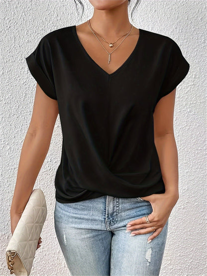 Cleo - Damen T-Shirt Sommerlich Mit Schatzausschnitt - Bequemes Oberteil Für Täglichen Gebrauch-2