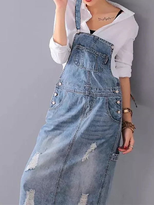 Emma - Latzhose Damen Jeans Mit Rückensplit, Casual Fit, 100% Denim, Vielseitig Kombinierbar-5