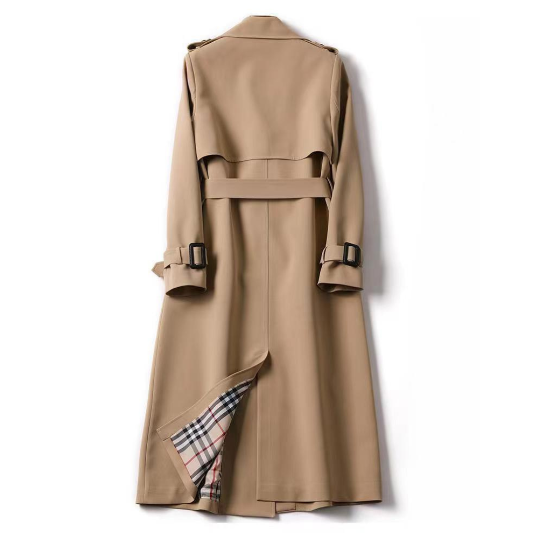 Leona™ Langer Damenmantel – Eleganter Schwarzer Trenchcoat für Jede Jahreszeit-5