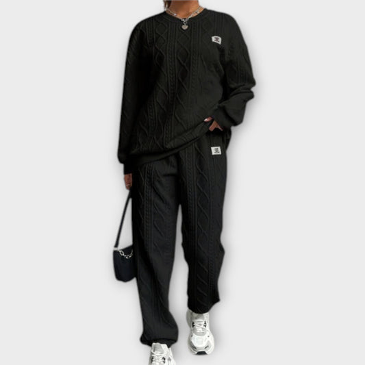Luna - Bequemes Damen Set Für Entspannte Tage, Lässiges Langarmshirt & Jogginghosen-1
