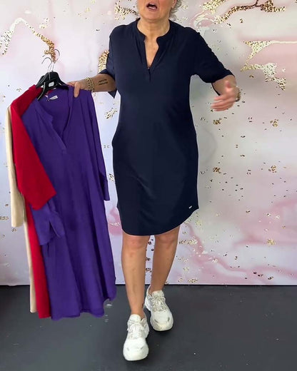 Klara - Elegantes V-Ausschnitt Damenkleid für Festliche Anlässe - Vielseitiges Kleid für Damen-4