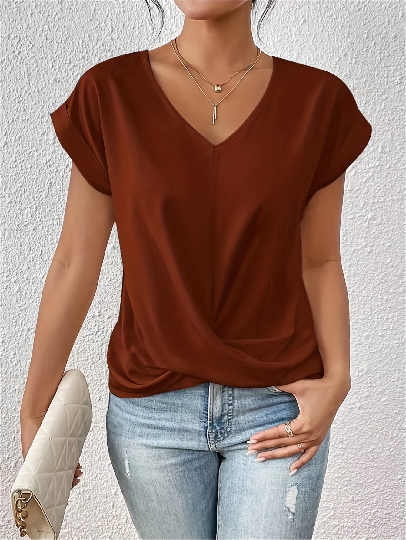 Cleo - Damen T-Shirt Sommerlich Mit Schatzausschnitt - Bequemes Oberteil Für Täglichen Gebrauch-4