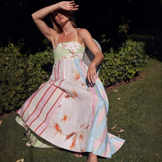 MAELIA – Das bunte Sommerkleid mit Kirschblütenprint | Frühlingshafte Leichtigkeit trifft Eleganz