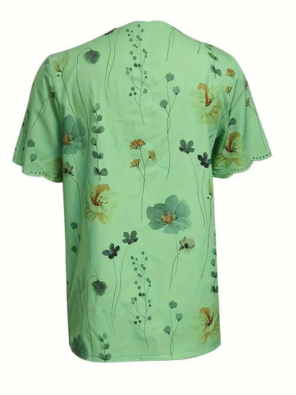 Variant image for Karina Damenbluse - Elegante Blumenbluse für Frühling, Leicht & Atmungsaktiv, Vielseitige Blusen für Damen-33