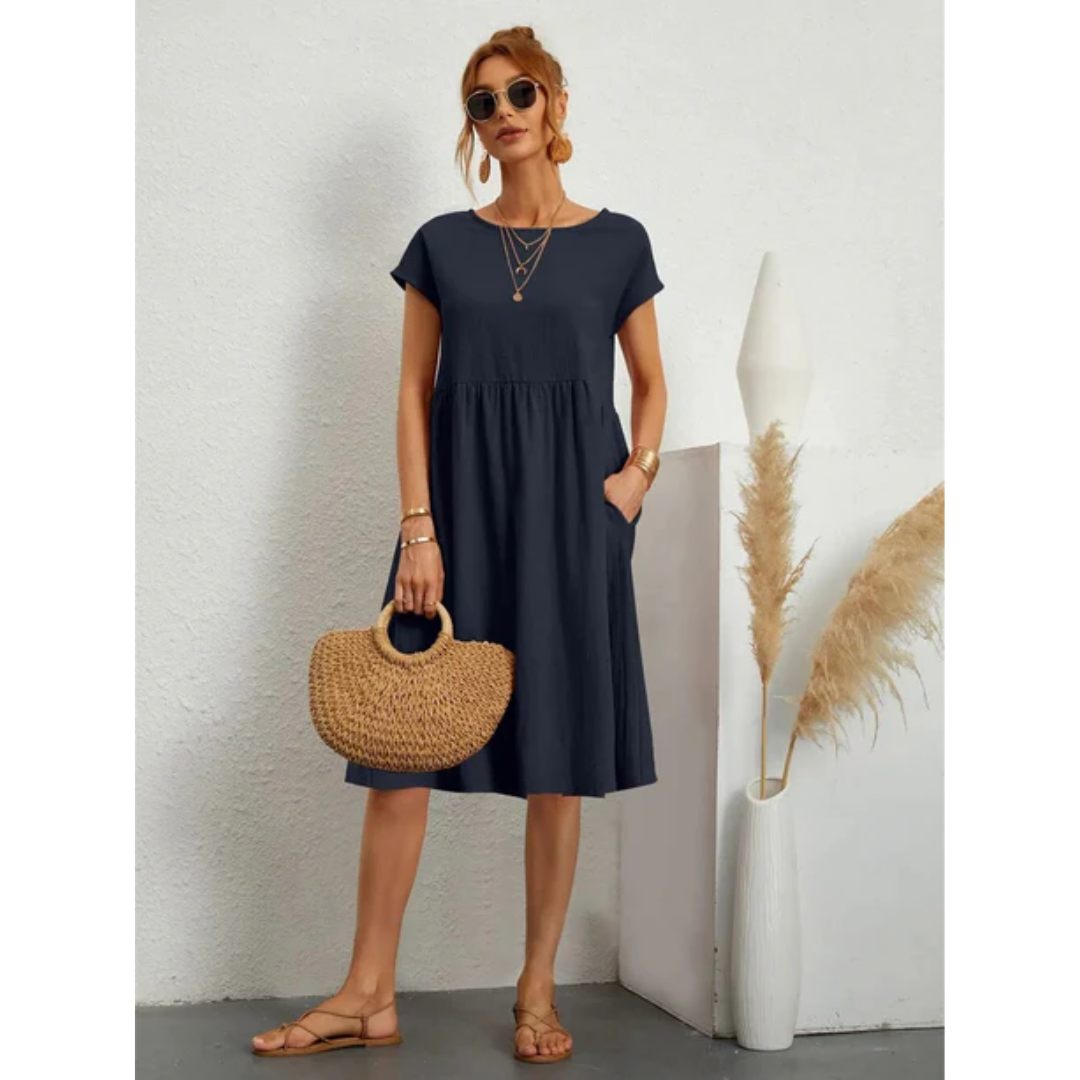 Variant image for Anna's Elegantes Midi Damenkleid Mit Kurzen Ärmeln - Festliches Kleid Für Hochzeitsgast, Perfekt Für Sommeranlässe-41