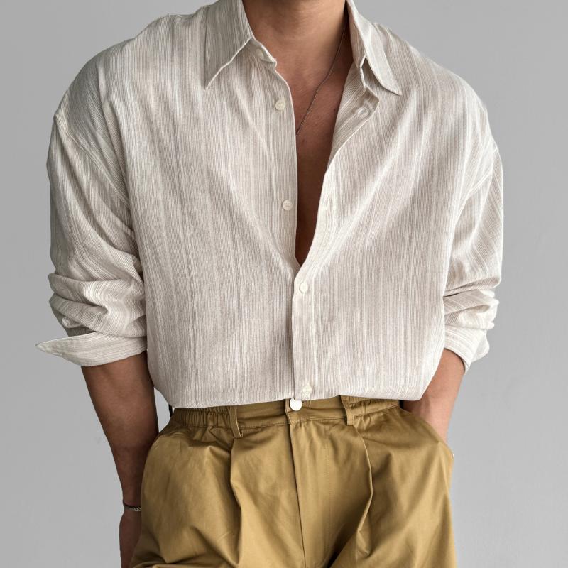 Max: Lässiges Herrenhemd Langarm – Vintage-Stil Hemd für Herren, Bequeme Passform, Ideal für Smarte Anlässe-5