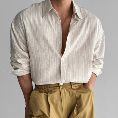 Max: Lässiges Herrenhemd Langarm – Vintage-Stil Hemd für Herren, Bequeme Passform, Ideal für Smarte Anlässe-5