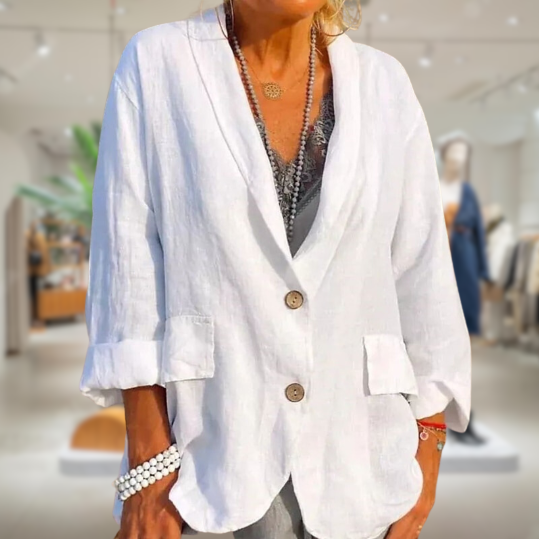 Variant image for Lina | Elegante Damenjacke Aus Leinen – Sommerjacke Für Strand Und Stadt-7