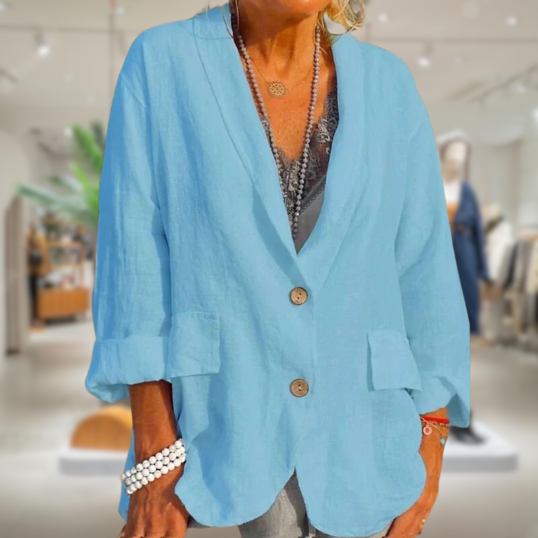 Variant image for Lina | Elegante Damenjacke Aus Leinen – Sommerjacke Für Strand Und Stadt-25