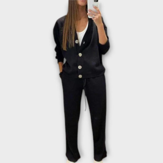 Chantal - Damen Set Twin Set Cardigan & Hosen Für Elegante Anlässe-1