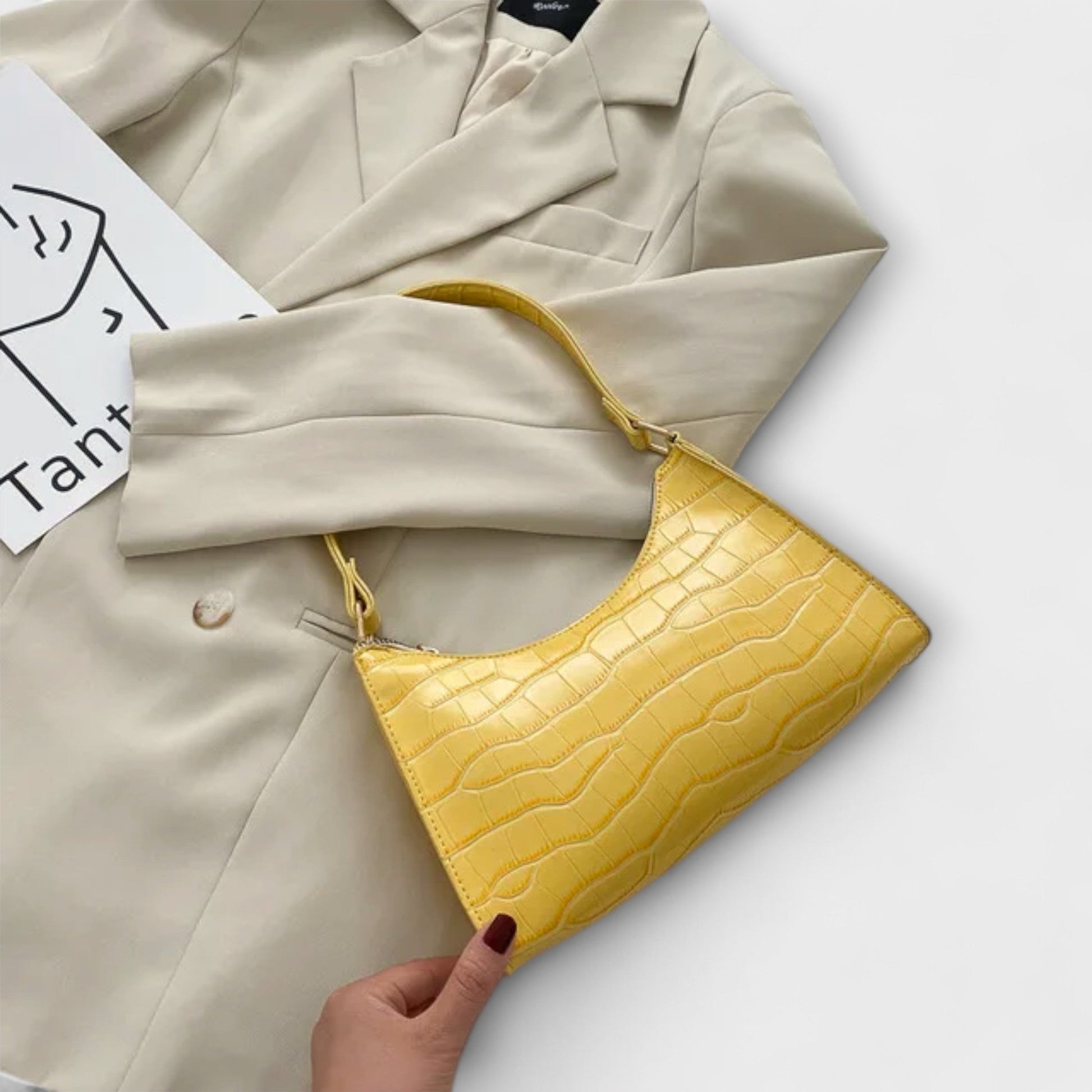 Variant image for Léora Handtasche Damen Schwarz – Elegante Ledertasche für Jeden Anlass, Geräumig und Vielseitig-4