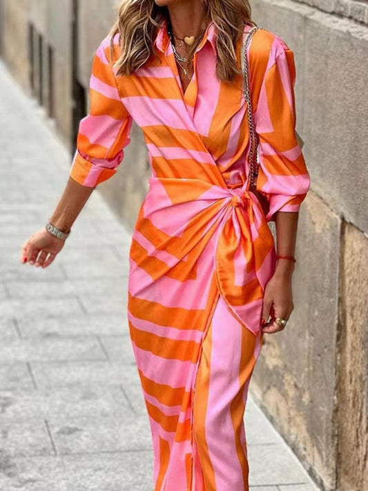 Anna's Wickelkleid Damen Midi mit 3/4 Ärmeln – Elegantes Wickelkleid für den Sommer und festliche Anlässe-1