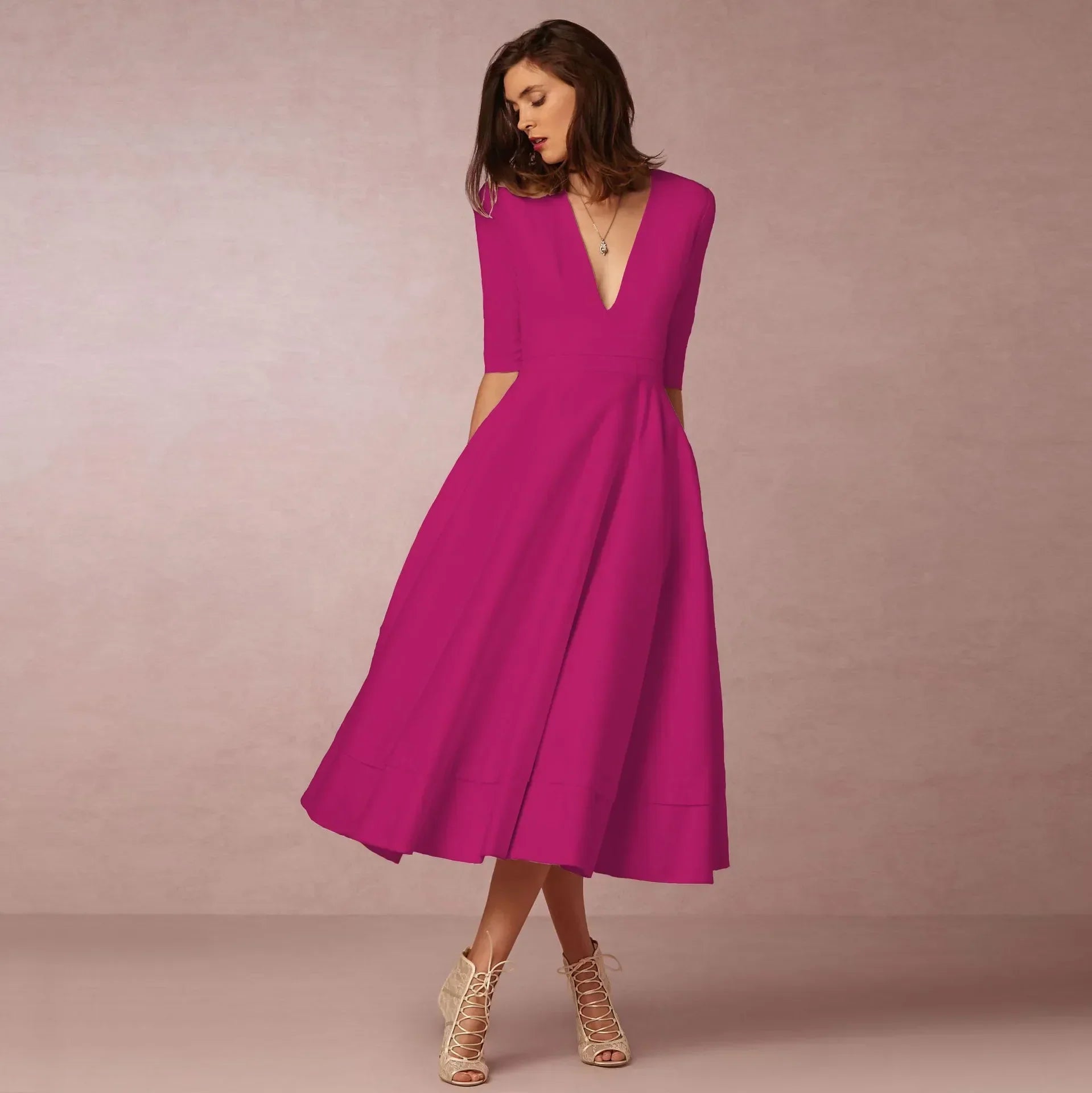 Variant image for Anna's Elegantes Abendkleid für Damen - Midi, Perfekt für Hochzeiten und Formelle Anlässe-19