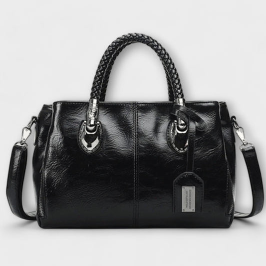 Léora - Elegante Damen Handtasche Schwarz - Stilvolle Duffelbag für Alltag und Beruf-1