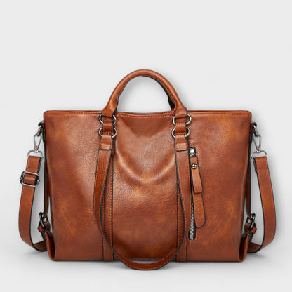 Variant image for Léora - Große Schwarze Ledertasche Damen, Zeitlos Elegante Lederhandtasche für Alltag & Beruf-1