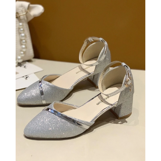 Anna Damen Sandalen – Elegante Hochzeitsgast Blockabsatz Sandale mit Knöchelriemen, Ideal für Festliche Anlässe-1