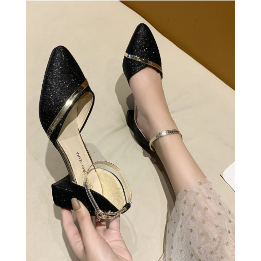 Anna Damen Sandalen – Elegante Hochzeitsgast Blockabsatz Sandale mit Knöchelriemen, Ideal für Festliche Anlässe-2